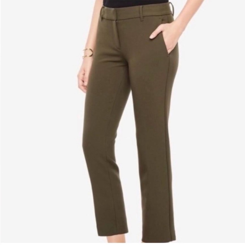 Ann Taylor The Ankle Pant in Olive Green Size: 8Tall